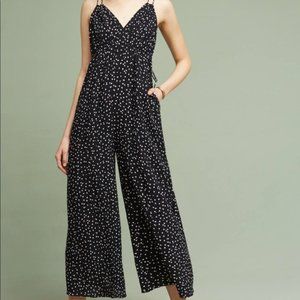 Maeve Black Polka Dot Wide-Leg Jumpsuit